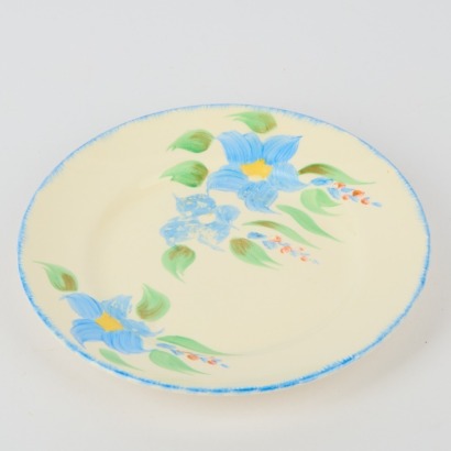 An Early Crown Lynn Hand-Painted Plate