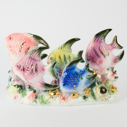A Vintage Hand-Painted Ceramic Fish Ornament