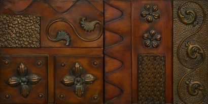 A Pair of Metal Wall Hung Decorative Displays