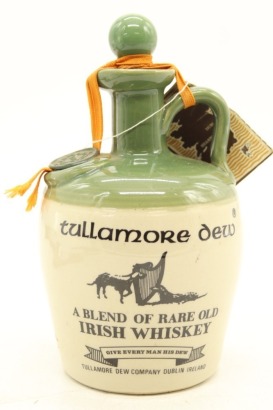 (1) Tullamore Dew Uisge Baugh Ceramic Decanter Blended Irish Whiskey, 750ml, 40% ABV