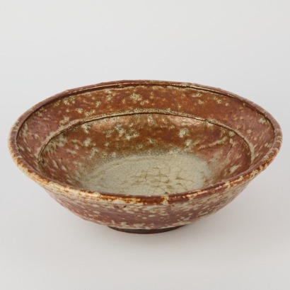 A Len Castle Heavily Grogged Shino Bowl