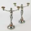 A Pair of Art Deco Candle Holders