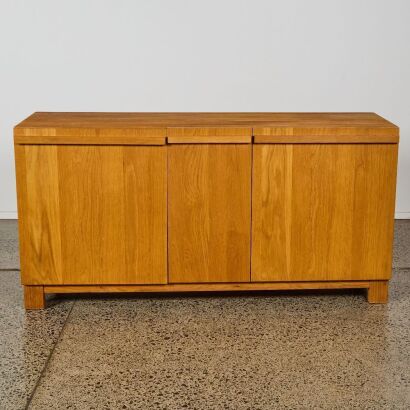 A Solid Oak MCM Sideboard