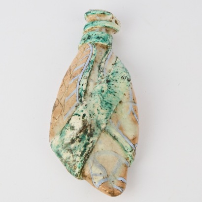 A Studio Pottery Raku Fired Bottle Form Vase