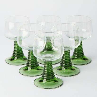 A Set of Six Beehive Glasses