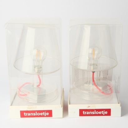 A Pair of Fat Boy Transparent Lamps