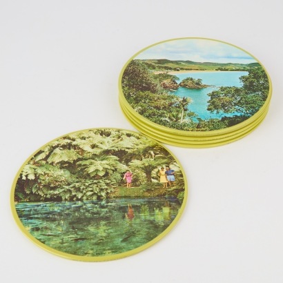 A Set of Six Retro New Zealand Table Mats