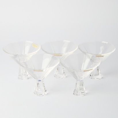 A Set of Five Spieglau Martini Glasses