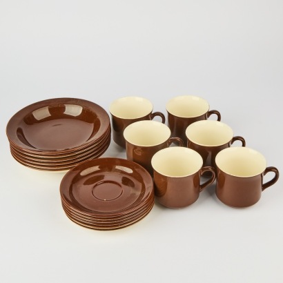 A Set of 6 Crown Lynn Cup,Saucer & Bowl Sets