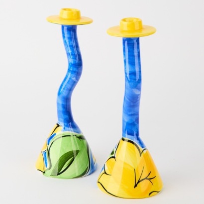 A Pair of Petra Ceramics Candle Holders