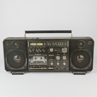 A Vintage 1980s Sanyo Boombox Model: M9998K