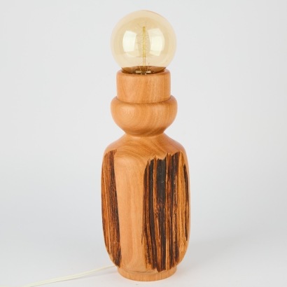 A Timber Modernist Turned Fence Post Lamp