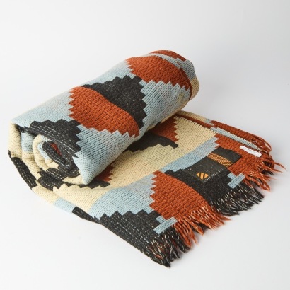 A Vintage Manatunga Wool Travel Rug