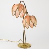 A Brass Tulip Lead Light Lamp