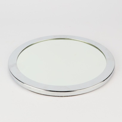 A Chrome Framed Cirular Wall Mirror