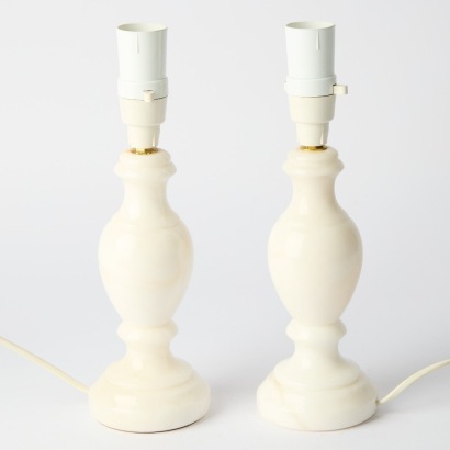 A Pair of Contessa Marble Lamp Bases