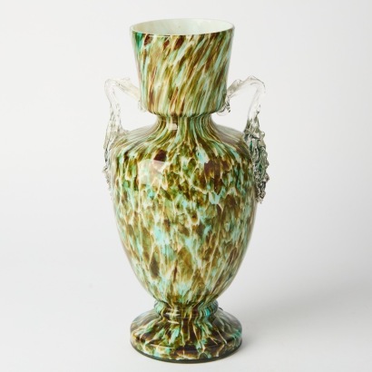 A Handmade Art Glass Urn Attributed to John Croucher