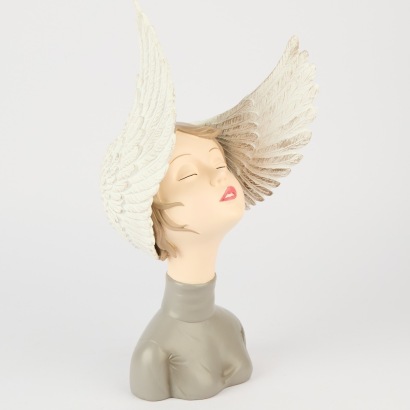 An Angel Girl Bust with Wings Sculpture