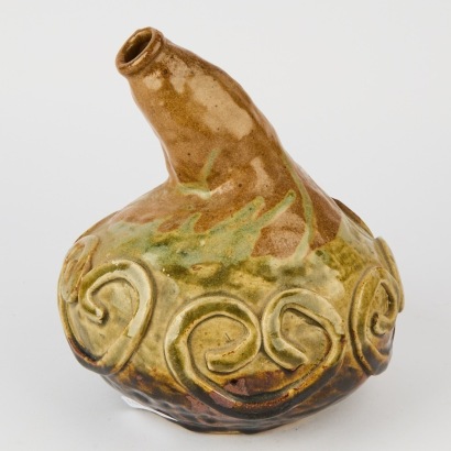 A New Zeland Studio Pottery Vase with Koru Motif