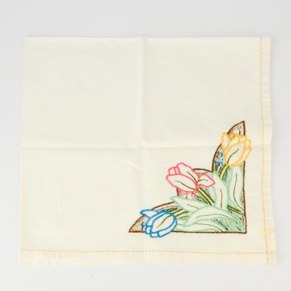 A Vintage Hand-Embroidered Tablecloth