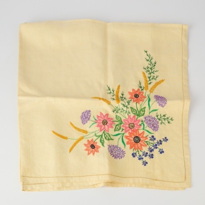 A Vintage Hand-Embroidered Tablecloth