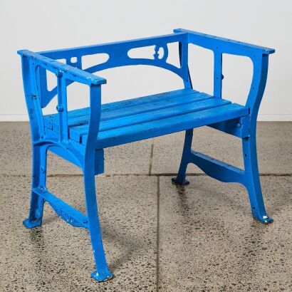 An Industrial New Zealand G.H.Mooney Cast Iron Upcycled into a Bench Seat
