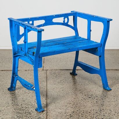 An Industrial New Zealand G.H.Mooney Cast Iron Upcycled into a Bench Seat