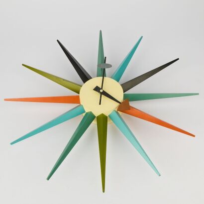 A Vintage George Nelson Style Wall Clock
