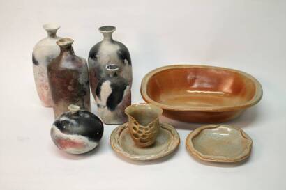 Nine Pieces of Jane Capon Pottery