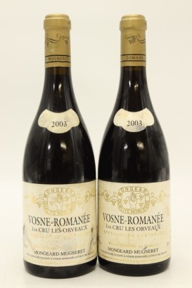 (2) 2003 Domaine Mongeard-Mugneret Les Orveaux, Vosne-Romanee Premier Cru