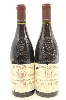 (2) 2000 Domaine de la Charbonniere Chateauneuf-du-Pape Les Hautes Brusquieres Cuvee Speciale, Rhone