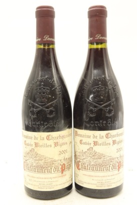 (2) 2001 Domaine de la Charbonniere Chateauneuf-du-Pape Cuvee Vieilles Vignes, Rhone