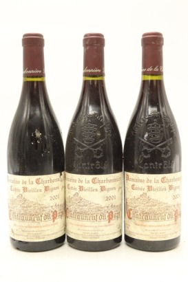 (3) 2001 Domaine de la Charbonniere Chateauneuf-du-Pape Cuvee Vieilles Vignes, Rhone