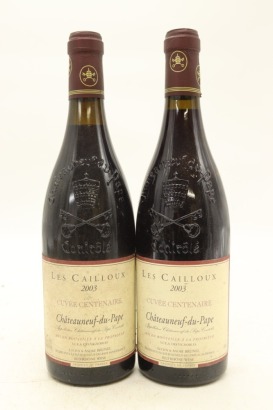 (2) 2003 Lucien et Andre Brunel Chateauneuf-du-Pape Les Cailloux Cuvee Centenaire, Rhone (TL)