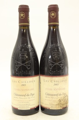 (2) 2003 Lucien et Andre Brunel Chateauneuf-du-Pape Les Cailloux Cuvee Centenaire, Rhone (TL)