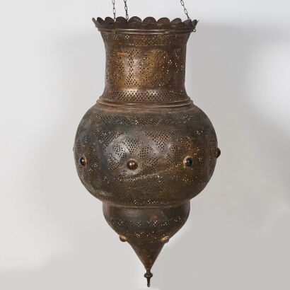 A Large Handmade Moroccan Hanging Shade