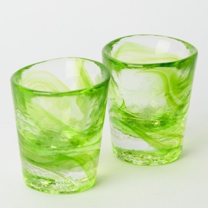 A Pair of 'Mine' Glasses by Ulrica Hydman Vallien for Kosta Boda