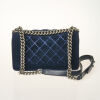Chanel, Navy Velvet LeBoy Bag, Size M with Box - 4