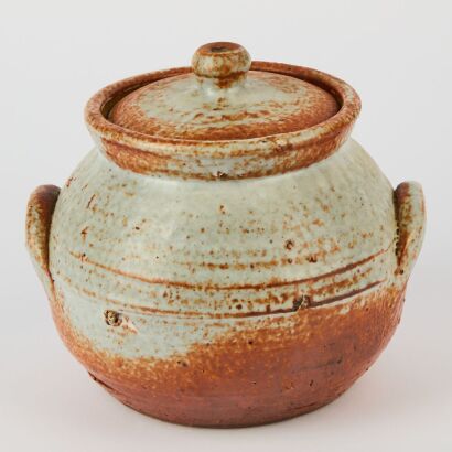 A Len Castle Shino Glaze Canister