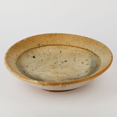 A Len Castle Crackle Heavily Grogged Bowl