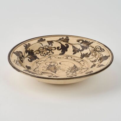 A Chinese Cizhou Ware 'Floral ' Dish