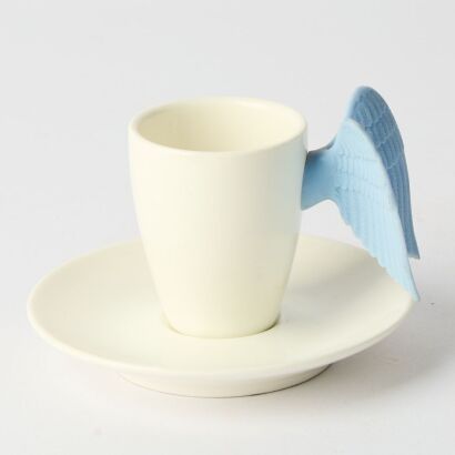 An Angel Wings Cup and Saucer