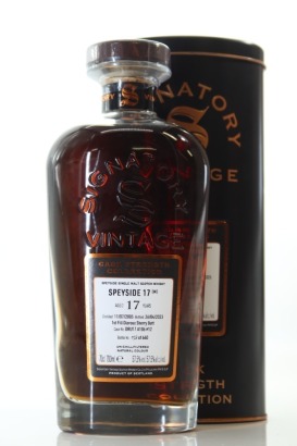 (1) Signatory Vintage Cask Strength Collection 2005 Speyside (M - Macallan) 17 Year Old Oloroso Sherry Single Malt Scotch Whisky, Speyside, 57.5% ABV (GB)