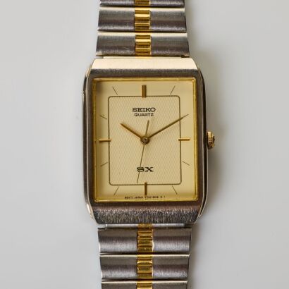 Stainless Steel / Gold Tone, Seiko SX Quartz Wristwatch, circa 1990's