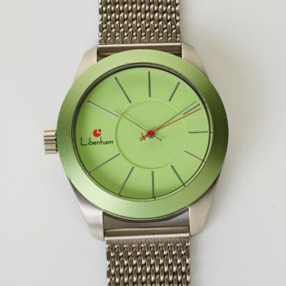 Stainless Steel, Libenham Basel, Harmonie Glass-Green Aluminium Wristwatch, circa 2011