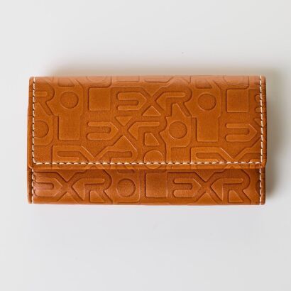 Rolex, Jubilee Motif, Tan Leather Key Holder with Box