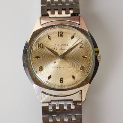Stainless Steel, Bulova 23 Jewel Automatic Wristwatch, circa 1950's