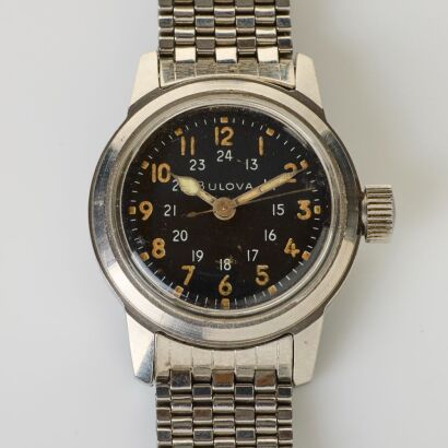 Stainless Steel, Bulova, MIL-W-3818A Vintage U.S. Military-issued Wristwatch, crica 1956-1962