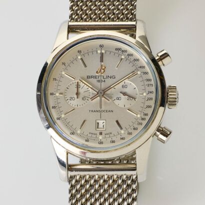 Stainless Steel, Breitling Transocean 38 Chronograph Wristwatch, circa 2013-2018