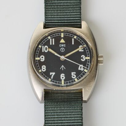 Stainless Steel, CWC 6BB British Royal Air Force Military Issue Wristwatch, circa 1979